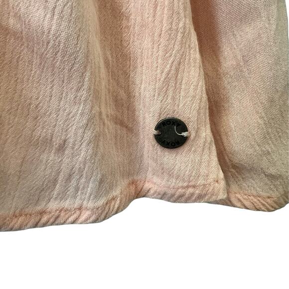 Roxy Pink Siren Treasure Button Front Lined Crinkle Mini Dress size S NEW Tags - Picture 10 of 11